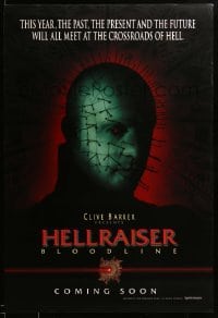 5r392 HELLRAISER: BLOODLINE teaser DS 1sh '96 Clive Barker, Pinhead at the crossroads of hell!