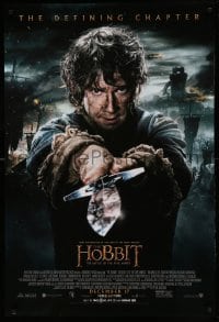 5r399 HOBBIT: THE BATTLE OF THE FIVE ARMIES advance DS 1sh '14 Martin Freeman as Bilbo Baggins!