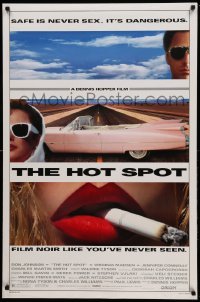 5r407 HOT SPOT DS 1sh '90 cool close up smoking & Cadillac image, directed by Dennis Hopper!