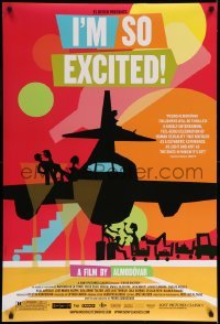 5r432 I'M SO EXCITED DS 1sh '13 Pedro Almodovar, wacky comedy art with airplane by Mariscal!