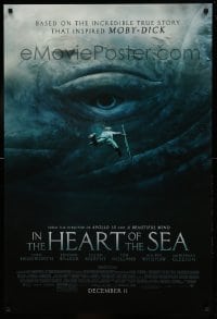 5r437 IN THE HEART OF THE SEA advance DS 1sh '15 Ron Howard, Chris Hemsworth, huge whale eye!