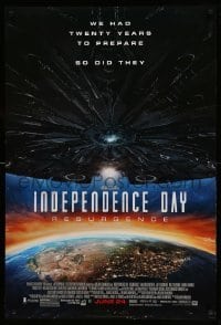 5r447 INDEPENDENCE DAY RESURGENCE style B advance DS 1sh '16 Monroe, King, spaceship over earth!
