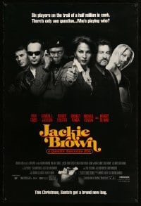 5r457 JACKIE BROWN advance DS 1sh '97 Quentin Tarantino, Santa's got a brand new bag, top cast!