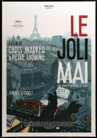 5r500 LE JOLI MAI 1sh R13 Chris Marker, great artwork of Paris & cats by Jean-Philippe Stassen!