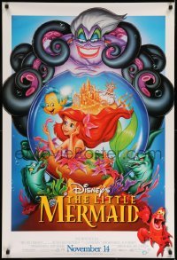 5r523 LITTLE MERMAID advance DS 1sh R1997 great images of Ariel & cast, Disney cartoon!