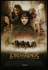 5r531 LORD OF THE RINGS: THE FELLOWSHIP OF THE RING advance 1sh '01 Tolkien, montage of top cast!
