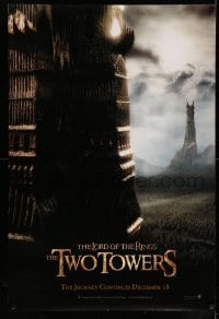 5r539 LORD OF THE RINGS: THE TWO TOWERS teaser DS 1sh '02 Peter Jackson & J.R.R. Tolkien epic!
