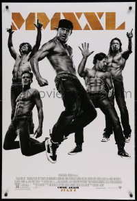 5r549 MAGIC MIKE XXL advance DS 1sh '15 full-length image of barechested Channing Tatum and cast!