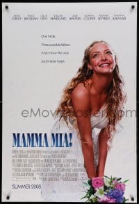 5r554 MAMMA MIA! 2-sided advance 1sh '08 Meryl Streep, Pierce Brosnan, sexy Amanda Seyfried!