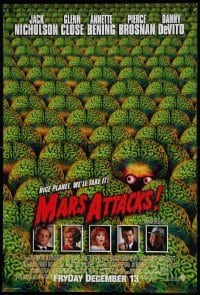 5r562 MARS ATTACKS! int'l advance 1sh '96 directed by Tim Burton, image of wacky brainy aliens!