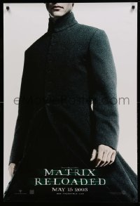 5r571 MATRIX RELOADED teaser DS 1sh '03 great image of Keanu Reeves as Neo!