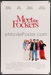 5r577 MEET THE FOCKERS DS 1sh '04 Robert De Niro, Ben Stiller, Dustin Hoffman, Babs, Blythe Danner!