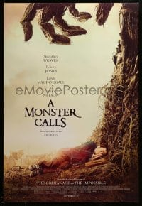 5r603 MONSTER CALLS advance DS 1sh '16 Sigourney Weaver, voice of Liam Neeson as the Monster!