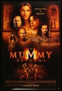 5r608 MUMMY RETURNS int'l advance DS 1sh '01 Brendan Fraser, Rachel Weisz, The Rock as Scorpion King