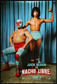 5r614 NACHO LIBRE teaser DS 1sh '06 Mexican luchador wrestler Jack Black & Hector Jimenez!