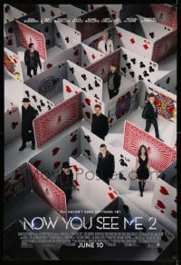 5r628 NOW YOU SEE ME 2 advance DS 1sh '16 Eisenberg, Ruffalo, Harrelson, Radcliffe, Caine, Freeman!