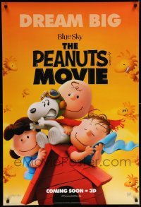 5r652 PEANUTS MOVIE style N int'l teaser DS 1sh '15 image of Charlie Brown, Snoopy & more!