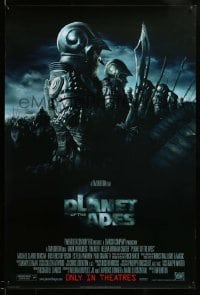 5r664 PLANET OF THE APES style B int'l DS 1sh '01 Tim Burton, great image of huge ape army!