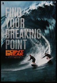 5r668 POINT BREAK teaser DS 1sh '15 Luke Bracey and Edgar Ramirez surfing massive wave!
