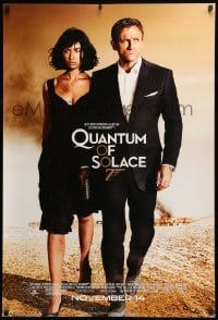 5r687 QUANTUM OF SOLACE advance DS 1sh '08 Daniel Craig as James Bond, sexy Olga Kurylenko!