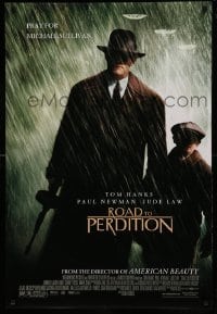 5r718 ROAD TO PERDITION DS 1sh '02 Mendes directed, Tom Hanks, Paul Newman, Jude Law!