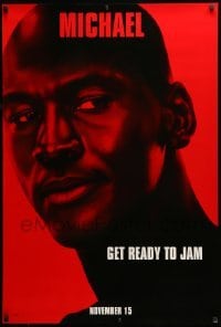 5r804 SPACE JAM teaser DS 1sh '96 cool close-up of basketball star Michael Jordan!