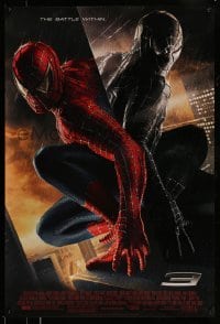 5r813 SPIDER-MAN 3 1sh '07 Sam Raimi, the battle within, Maguire in red/black suits, textured!
