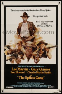 5r817 SPIKES GANG 1sh '74 directed by Richard Fleischer, cowboys Lee Marvin & Ron Howard by Jung!
