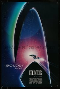5r838 STAR TREK: GENERATIONS int'l advance 1sh '94 cool sci-fi art of the Enterprise, Boldly Go!