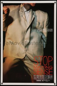 5r849 STOP MAKING SENSE 1sh '84 Jonathan Demme, Talking Heads, close-up of David Byrne's suit!