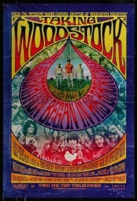 5r873 TAKING WOODSTOCK advance DS 1sh '09 Ang Lee, cool psychedelic design & art!