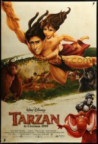 5r878 TARZAN advance DS 1sh '99 Disney cartoon, from Edgar Rice Burroughs story, jungle images!