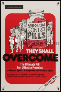 5r890 THEY SHALL OVERCOME 1sh '74 anti-social control pills for freedom, art of sexy women!