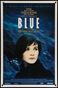 5r894 THREE COLORS: BLUE 1sh '93 Juliette Binoche, part of Krzysztof Kieslowski's trilogy!