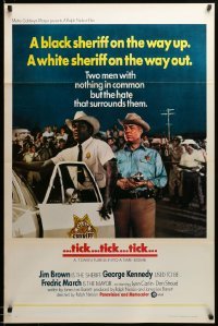 5r896 TICK TICK TICK style C 1sh '70 black sheriff Jim Brown in a Southern town, George Kennedy!