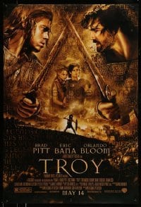 5r923 TROY advance DS 1sh '04 Eric Bana, Orlando Bloom, Brad Pitt as Achilles!