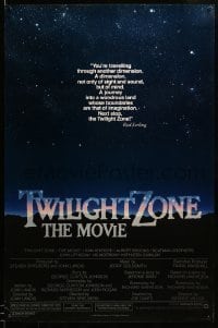 5r931 TWILIGHT ZONE 1sh '83 Rod Serling TV series, Spielberg, Alvin art, no border design!