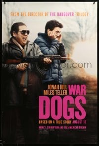 5r954 WAR DOGS teaser DS 1sh '16 wacky Jonah Hill and Miles Teller shooting gun!