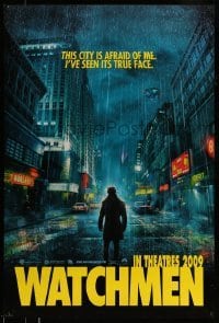 5r958 WATCHMEN int'l teaser DS 1sh '09 Zack Snyder, Jackie Earle Haley, this city is afraid of me!