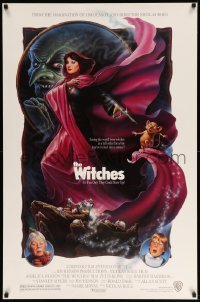 5r971 WITCHES 1sh '90 Nicolas Roeg, Jim Henson, Anjelica Huston, Winters fantasy art!