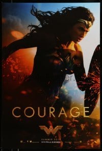 5r975 WONDER WOMAN teaser DS 1sh '17 sexiest Gal Gadot in title role/Diana Prince, Courage!