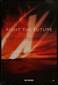 5r984 X-FILES style C int'l teaser DS 1sh '98 David Duchovny, Gillian Anderson, Fight the Future!
