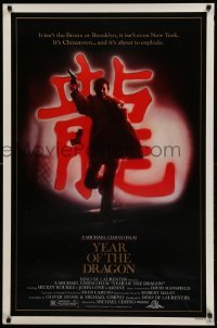 5r992 YEAR OF THE DRAGON 1sh '85 Mickey Rourke, Michael Cimino Asian crime thriller!