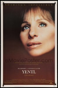 5r993 YENTL 1sh '83 close-up of star & director Barbra Streisand, nothing's impossible!