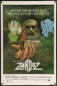 5r999 ZARDOZ 1sh '74 fantasy art of Sean Connery, who has seen the future and it doesn't work!