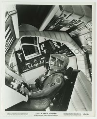 5s029 2001: A SPACE ODYSSEY 8.25x10 still '68 c/u of astronaut Gary Lockwood at control panel!