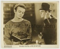 5s056 ANGELS WITH DIRTY FACES Other Company 8.25x10 still '38 Leo Gorcey w/ book by Cagney w/ gun!