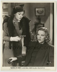 5s108 BLONDES AT WORK 8x10.25 still '38 Betty Compson holds a gun on Glenda Farrell as Torchy Blane!