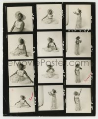 5s191 CURLEY McDIMPLE stage play 8.25x10 contact sheet '68 Butterfly McQueen by Kenn Duncan!