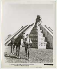 5s136 CAPTAIN FROM CASTILE 8.25x10 still '47 Tyrone Power with his horse by cool pyramid temple!